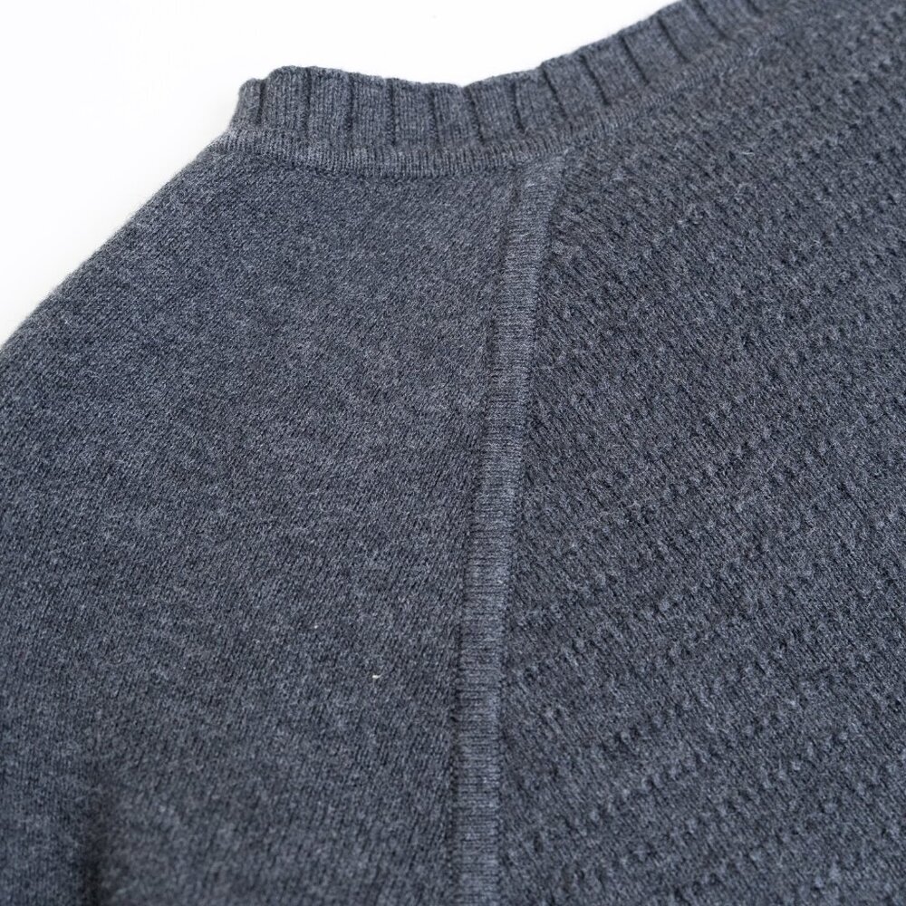 Lululemon Still Lotus Sweater Reversible in Heathered Black Fits Small - Picture 10 of 13